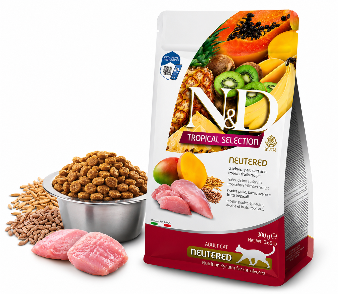 N&D TROPICAL SELECTION CAT CHICKEN NEUTERED ADUL T 300 GR