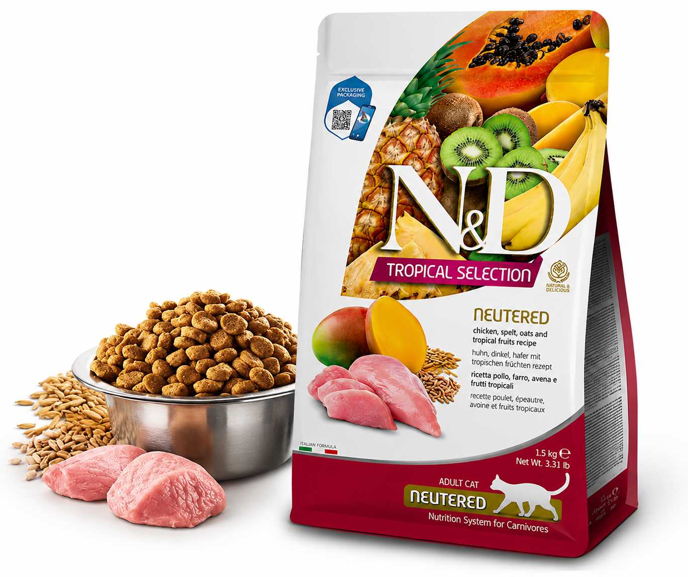 N&D TROPICAL SELECTION CAT CHICKEN NEUTERED ADULT 1,5 KG