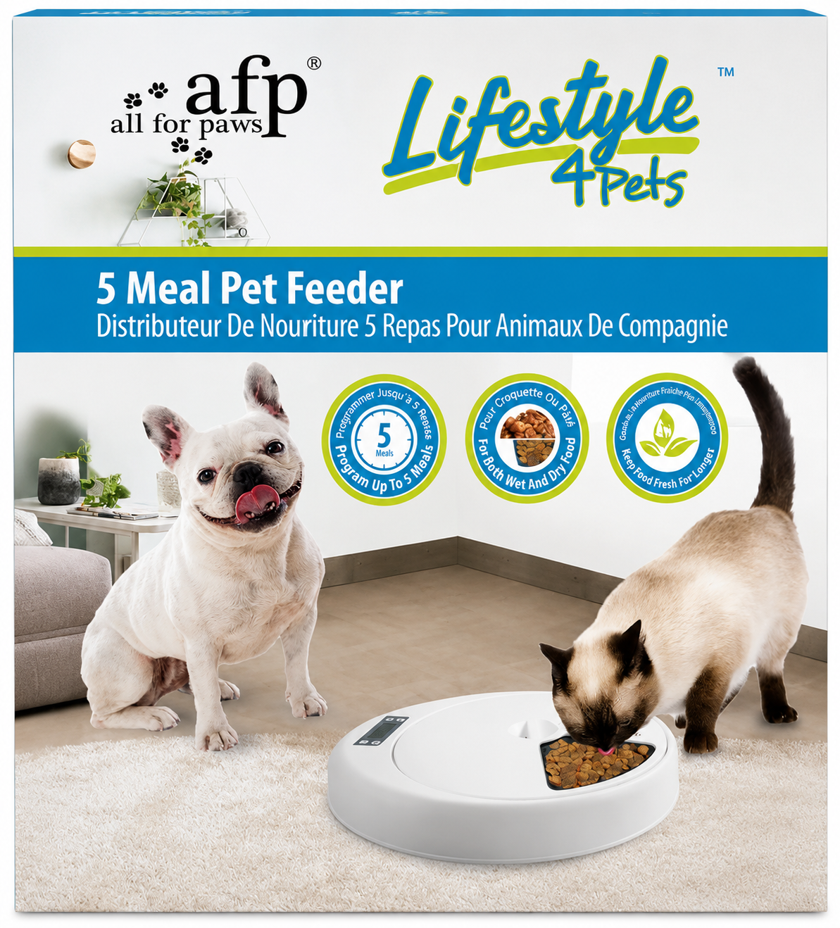 AFP LIFESTYLE 4 PETS--5 MEAL FEEDER