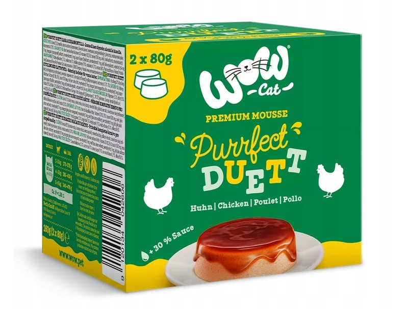 WOW CAT PURRFECT DUET CHICKEN 2X80GR